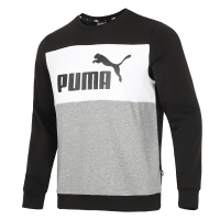 彪马(PUMA)男装长袖卫衣2022秋季撞色拼接潮流时尚棉质套头衫健身训练舒适透气圆领上衣849561-0_082537