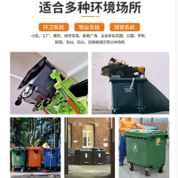 环卫垃圾桶1100L整体加厚绿色带轮带盖