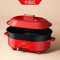 美菱(MeLng)机械式多功能锅 一锅多用 大容量4L料理锅 MT-LC3503 红色