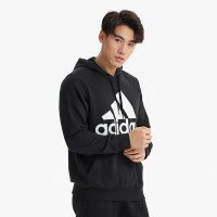 阿迪达斯 (adidas)卫衣男装春秋季新款运动服保暖时尚百搭休闲舒适连帽套头衫GV0249 GK9540 黑色