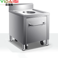 意黛斯(YIDAISI)不锈钢收残车 搭配餐厅食堂酒店厨余垃圾回收车 残食柜850*450*930[201不锈钢]