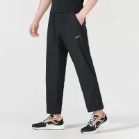 耐克(NIKE)运动裤子男23新款休闲裤跑步训练健身舒适梭织透气快干长裤男裤FB7491-010/梭织/小勾款_2406