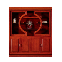 鸿业盛大FSC-3904中四门书柜办公室柜文件柜储物柜木质资料柜油漆贴木皮储物柜文件柜3800L*445W*21_434