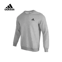 阿迪达斯 (adidas)卫衣男装2023春季新款运动跑步健身训练舒适套头衫 H12221 灰色