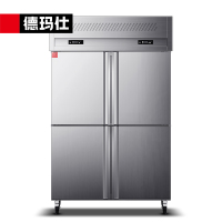 德玛仕(DEMASHI) LD1.0L4W 商用四门冰柜 四门 900升 保鲜柜立式冷冻不锈钢冷柜冰箱 真风冷款全冷冻