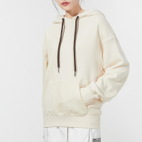 阿迪达斯 (adidas) 三叶草女装卫衣 夏季新品运动休闲服连帽针织宽松显瘦舒适套头衫 HC0318 黄白