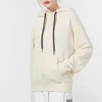 阿迪达斯 (adidas) 三叶草女装卫衣 夏季新品运动休闲服连帽针织宽松显瘦舒适套头衫 HC0318 黄白