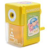 三木(SUNWOOD)5199卡通手摇削铅笔机/削笔机/削笔器/学生卷笔刀/转笔刀/铅笔刀 黄色