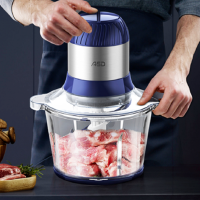 爱仕达(ASD)绞肉机AM-J30J602 家用2L电动小型多功能打肉馅碎菜蒜蓉料理机辅食搅拌器
