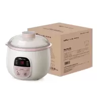 小熊(Bear)电炖锅 隔水炖电炖盅迷你BB熬粥锅煮粥神器DDZ-B08C1 0.8L粉色带蒸笼 单位:个