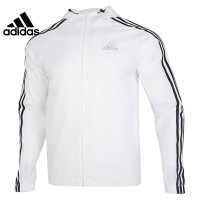 阿迪达斯(Adidas) 男子运动训练休闲连帽夹克外套HE4318 白标
