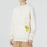 阿迪达斯 (adidas)2023春季新款运动服宽松舒适耐磨休闲连帽针织套头衫卫衣 HE7956/白色/笑脸印花