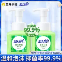 蓝月亮 泡沫抑菌洗手液255ml*2瓶 抑菌99.9% 5秒抑菌16小时长效守护 氨基酸配方泡沫 绵密 芦荟香