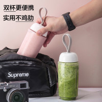 小熊(Bear)榨汁机 350ml双杯迷你便携式随行果汁杯 家用快速榨汁料理机小型学生果汁机 LLJ-D04B1