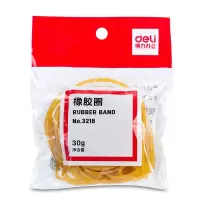 得力(deli) 3218 橡皮筋乳胶圈80根(计价单位:包) 黄色