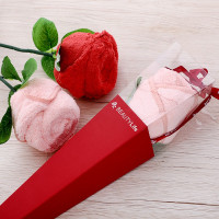 优竹世家 家用成人儿童玫瑰花方巾礼盒套装 教师节情人节公司福利礼品团购 玫瑰方巾