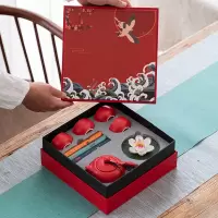 匠心香薰茶具套装 手作莲花香薰座+茶具套装