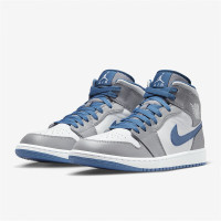 耐克(NIKE)男鞋 2023春夏新款运动鞋Air Jordan 1 Mid AJ1灰白蓝篮球鞋板鞋 DQ8426-01