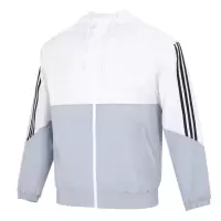 阿迪达斯(adidas)男女外套 春季新款跑步运动服透气休闲服户外上衣梭织连帽夹克男 HN2423/偏大一码