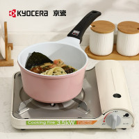 京瓷(KYOCERA) 陶瓷奶锅 宝宝辅食锅 奶锅平底锅小锅陶瓷不粘锅热牛奶煮泡面锅 单柄奶锅18CM jh