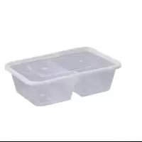 通源 一次性餐盒长方形双格650ml*300套/箱