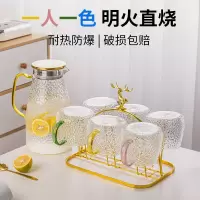 玻璃杯家用客厅耐热水杯泡茶杯牛奶杯高级感喝水杯子家庭套装待客
