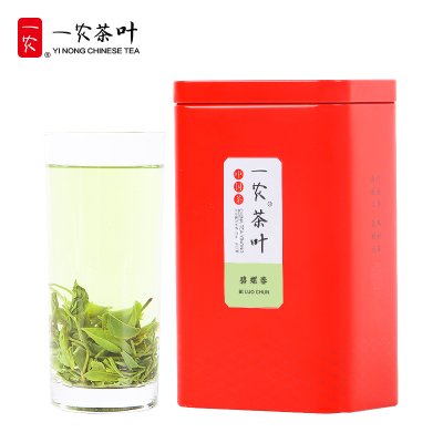 一农茶叶一级雨前碧螺春100g红色罐装 鲜嫩采摘绿茶