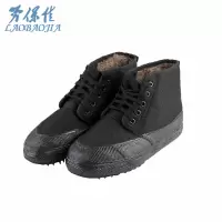高帮黑色作训棉鞋黑色帆布(36-46码可选)
