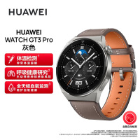 华为HUAWEI WATCH GT 3 Pro 灰色真皮表带 46.6mm表盘 华为手表 运动智能手表
