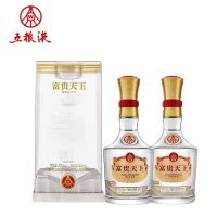 五粮液股份富贵天下牡丹富贵水晶装 52度浓香型白酒500ml*2瓶装 送礼