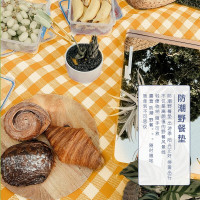 趣游帮黄白格中号野餐垫 Y13