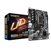 技嘉 B660M D2H DDR4 游戏主板 支持i5 12400F 12490F 13600KF 单位:块