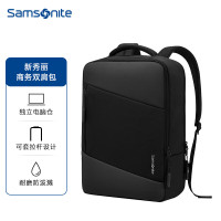 新秀丽(Samsonite)双肩包电脑包15.6英寸男士商务背包旅行包电脑包BT6*09001黑色