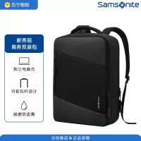 新秀丽(Samsonite)双肩包电脑包15.6英寸男士商务背包旅行包电脑包BT6*09001黑色
