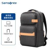 新秀丽(Samsonite)双肩包电脑包男士商务旅行背包书包15.6英寸笔记本电脑包 BY4*08001灰色