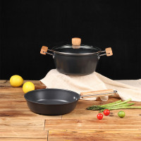 神田臻钛系列钛合金汤锅煎锅 2件套