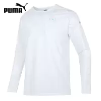 彪马(PUMA)男装 2023春季新款运动服户外跑步训练舒适透气圆领长袖T恤衫潮 521010-02