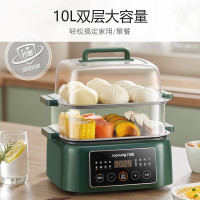 九阳(Joyoung)10L大容量电蒸锅电煮锅电热锅家用蒸包子锅多功能透明可视智能预约多用途锅DZ100HG-GZ198