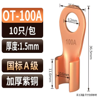 盛束 开口鼻 国标紫铜100A 10只/包
