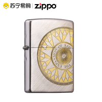 [苏宁自营]官方正版zippo芝宝打火机zipo煤油斜纹拉丝爱情航海罗盘zip创意送男士