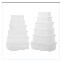 无盖长方形透明塑料盒14.2*9.2*4.5 10个装