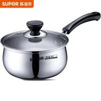 苏泊尔(SUPOR)304不锈钢煮奶泡面锅婴儿辅食锅燃气灶电磁炉通用 18CM ST18H3