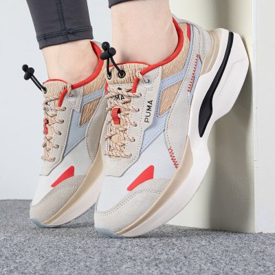 彪马(Puma)女鞋2023夏季新款运动鞋透气耐磨户外旅游轻便舒适低帮跑步休闲鞋 386449-01