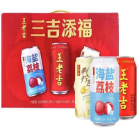 王老吉三吉添福12混合礼海盐荔枝刺柠吉凉茶组合装 310ml*12罐