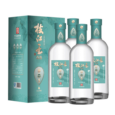 枝江王真选9 浓香型白酒 500ml*4瓶 整箱装 52度