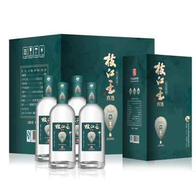 枝江王真选12浓香型白酒52度500ml*4瓶 整箱