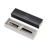 派克(PARKER) 2015IM纯黑丽雅金夹宝珠笔签字笔