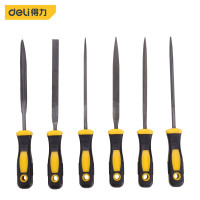 得力(deli) 锉刀组套 圆锉扁挫方锉三角锉刀套装 6寸中齿锉刀五件套DL352065 黄色 一套