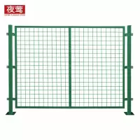夜莺 工厂仓库隔离网车间隔离网围栏网防护网快递分拣隔断网铁丝网门防护栅栏 绿色1.5米高*2米宽/一张网一根柱
