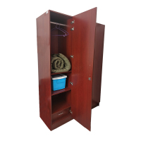 尔迈—卧室现代中式经济型简约衣橱平开门三门衣柜